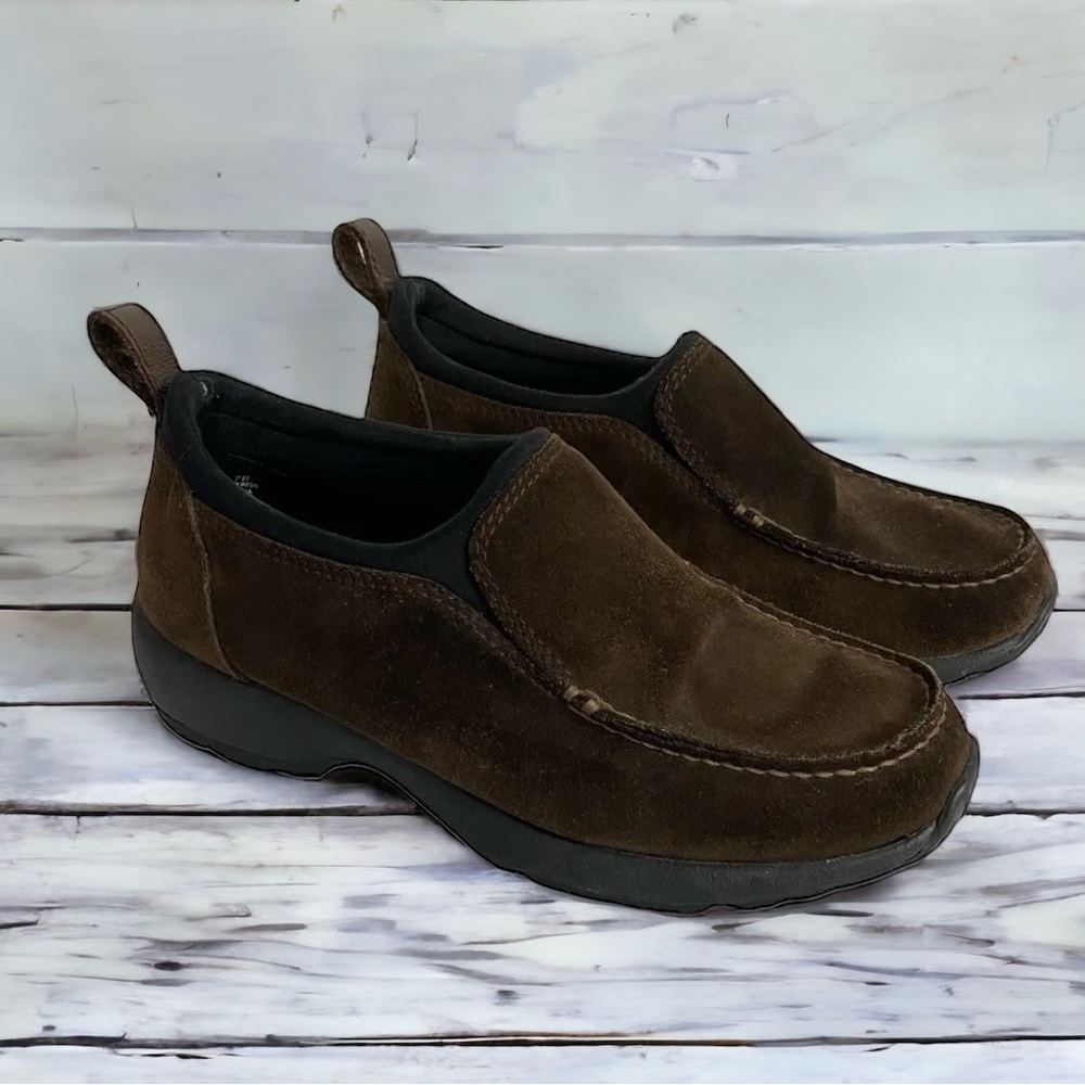 Lands' End Brown Suede Loafers size 7